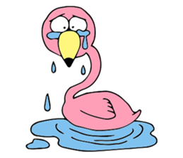 Flamingo and Zebra sticker #3683049