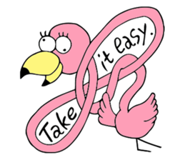 Flamingo and Zebra sticker #3683053