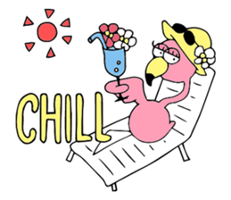 Flamingo and Zebra sticker #3683057