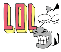 Flamingo and Zebra sticker #3683061