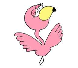 Flamingo and Zebra sticker #3683066