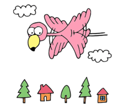 Flamingo and Zebra sticker #3683067