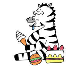 Flamingo and Zebra sticker #3683070