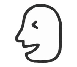 Simple side face sticker #3683233