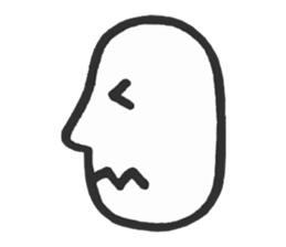 Simple side face sticker #3683237