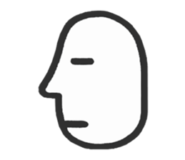 Simple side face sticker #3683239