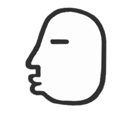 Simple side face sticker #3683240