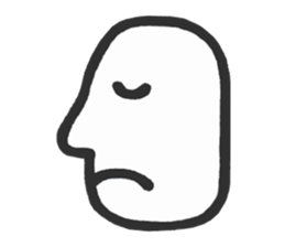 Simple side face sticker #3683241