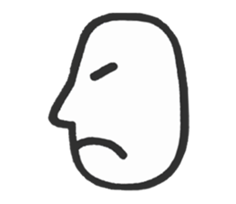 Simple side face sticker #3683245