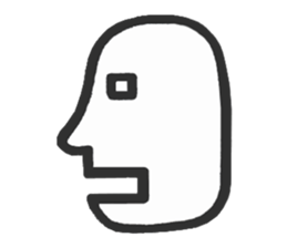 Simple side face sticker #3683246