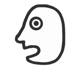 Simple side face sticker #3683249