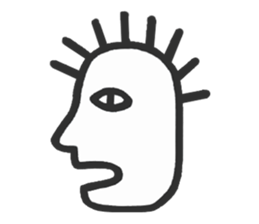 Simple side face sticker #3683253