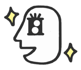 Simple side face sticker #3683259