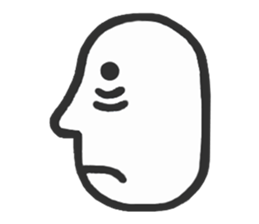 Simple side face sticker #3683264