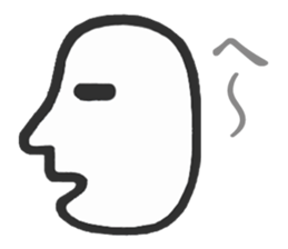 Simple side face sticker #3683266