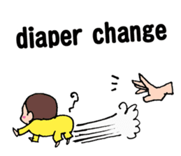 No baby No life (English edition) sticker #3683524