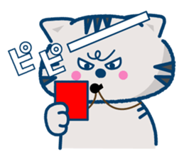 The cat which plays volleyball sticker #3685242