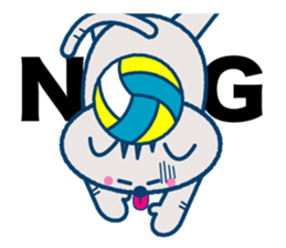 The cat which plays volleyball sticker #3685244