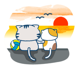 The cat which plays volleyball sticker #3685267