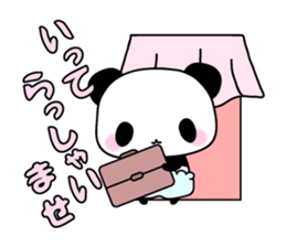 Small baby rabbit and panda sticker #3685322