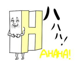 Alphabets with a human-looking face sticker #3686161