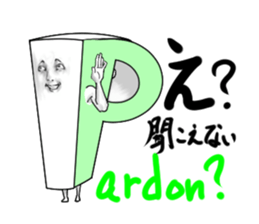 Alphabets with a human-looking face sticker #3686175