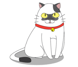 Shiro white cat with a fun. sticker #3686915