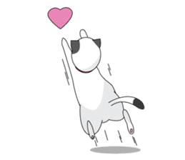 Shiro white cat with a fun. sticker #3686948