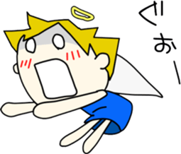 Angel-kun of blue clothing part4 sticker #3687127