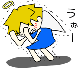 Angel-kun of blue clothing part4 sticker #3687143
