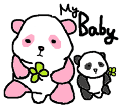 parent and child panda sticker #3687243