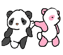 parent and child panda sticker #3687254