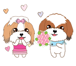 Shih Tzu Couple YaYa & YoYo sticker #3688151