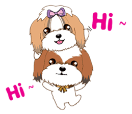 Shih Tzu Couple YaYa & YoYo sticker #3688153