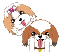 Shih Tzu Couple YaYa & YoYo sticker #3688176