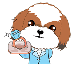 Shih Tzu Couple YaYa & YoYo sticker #3688182