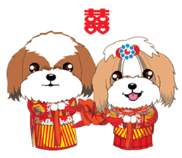 Shih Tzu Couple YaYa & YoYo sticker #3688187