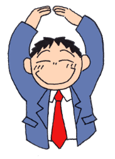 Man of line eyes sticker #3689033