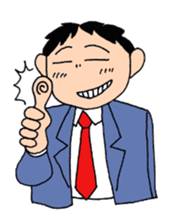 Man of line eyes sticker #3689036