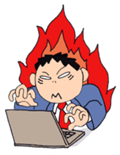 Man of line eyes sticker #3689039