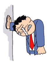 Man of line eyes sticker #3689047