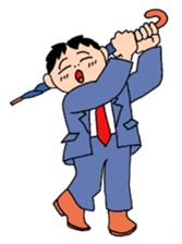 Man of line eyes sticker #3689052