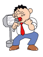 Man of line eyes sticker #3689058