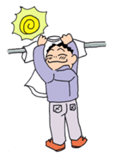 Man of line eyes sticker #3689068