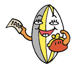 Rugby Ball Sticker sticker #3689097