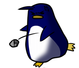 Carefree penguin sticker #3689761