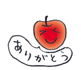 A red apple and blue apple sticker #3691328