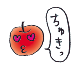 A red apple and blue apple sticker #3691330
