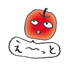 A red apple and blue apple sticker #3691333