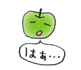 A red apple and blue apple sticker #3691334